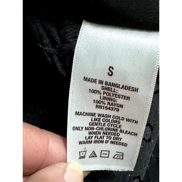 Aeropostale Cropped Top Lace Up Off Shoulder Sheer Long Sleeves Black W S NWOT - Picture 11 of 12